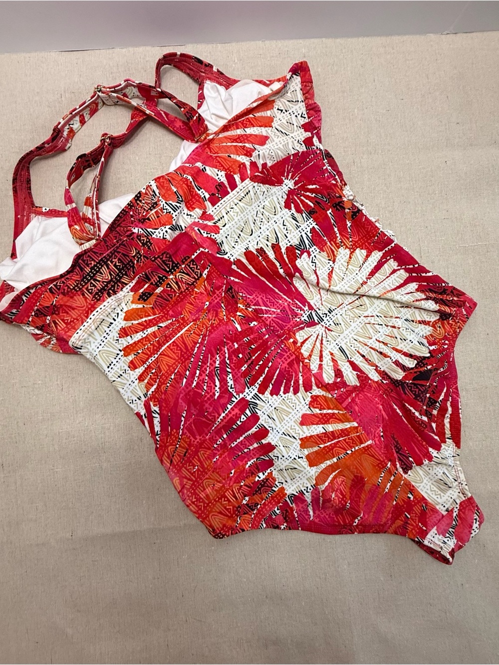 NWOT - IT Figures! Women’s Ruched One-Piece Swimsuit w/ Support Sz 18W Tropical - Picture 4 of 14